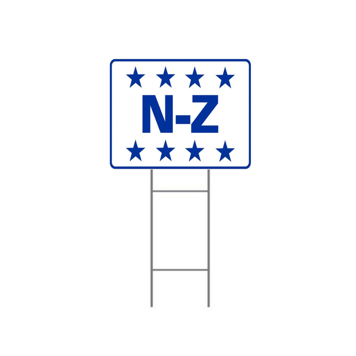 N-Z DOUBLE-SIDED H-Stake Sign (SG-310D2)
