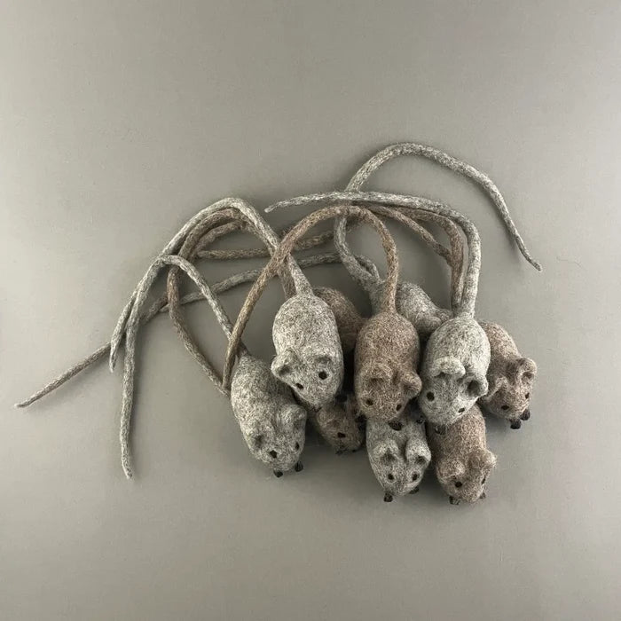 Natural Wool Mouse Toy