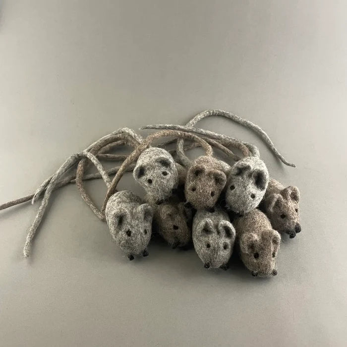 Natural Wool Mouse Toy