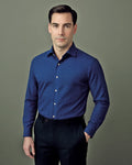 Navy Black Small Gingham Twill