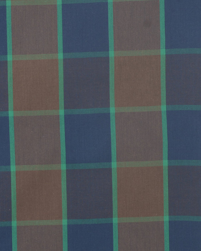 Navy Brown Green Large Checks
