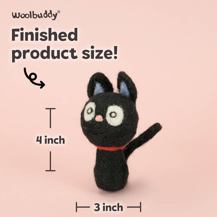 Needle Felting Kit – DIY Black Cat craft kit for beginners