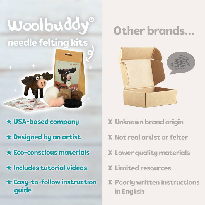 Needle Felting Kit – DIY penguin craft kit for beginners