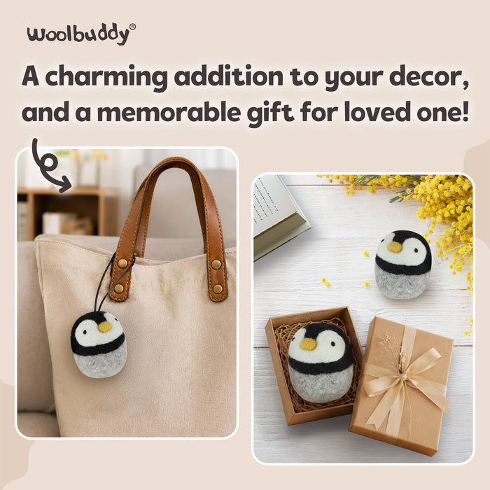 Needle Felting Kit – DIY penguin craft kit for beginners