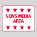 NEWS MEDIA AREA Corrugated A-Frame Sign - Multi (SG-220G)