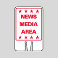 NEWS MEDIA AREA DOUBLE-SIDED Cone Topper Sign (SG-220I2)