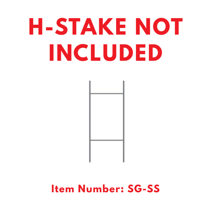 NEWS MEDIA AREA DOUBLE-SIDED H-Stake Sign (SG-220D2)