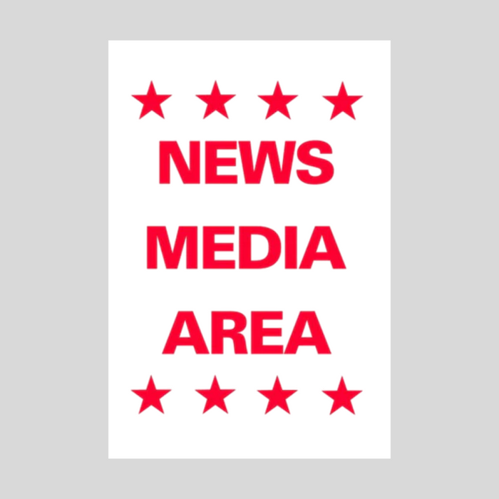 NEWS MEDIA AREA DOUBLE-SIDED Metal A-Frame Sign (SG-220A2)