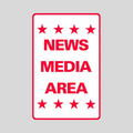NEWS MEDIA AREA Medium Wall Sign (SG-220H2)