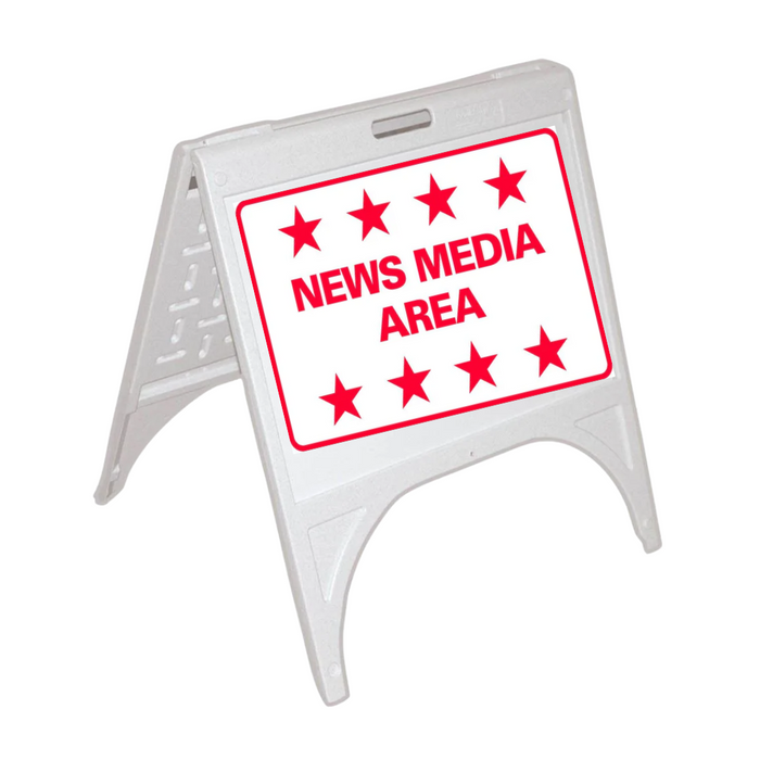 NEWS MEDIA AREA Small A-Frame Sign (SG-220D)