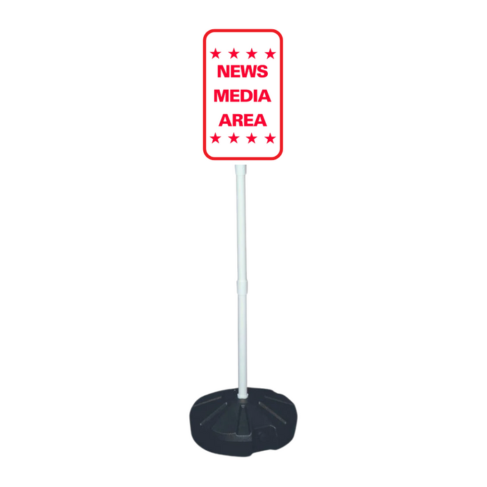 NEWS MEDIA AREA Weightable Base Sign (SG-220H)