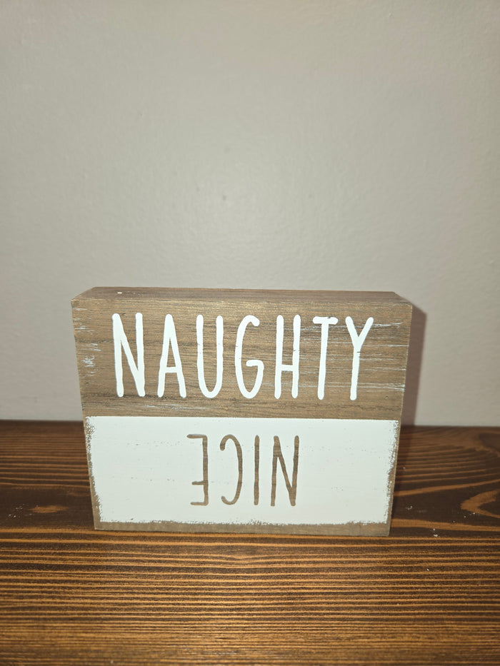 Nice Naughty - Box Sign
