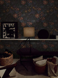 Night Garden Dark Floral Wallpaper ; Peel and Stick, Textured Wallpaper