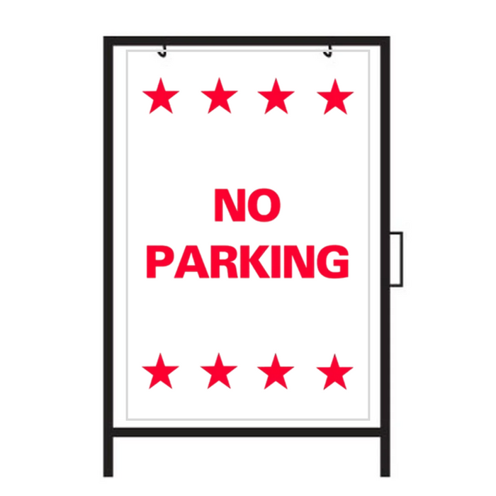 NO PARKING DOUBLE-SIDED Metal A-Frame Sign (SG-209A2)