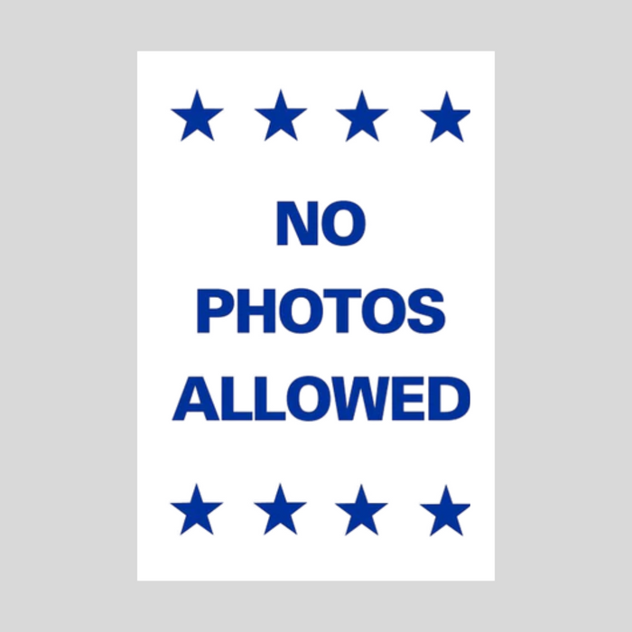 NO PHOTOS ALLOWED Slim Sign (SG-221E)