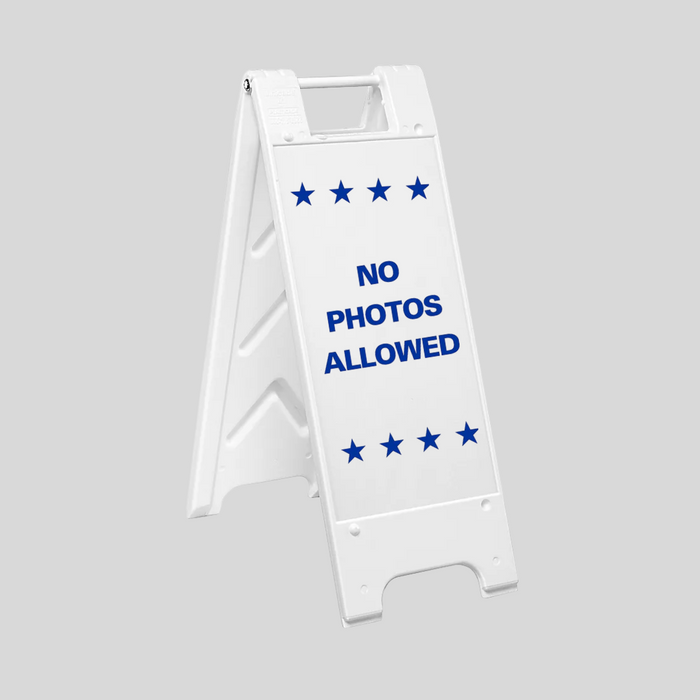 NO PHOTOS ALLOWED Slim Sign (SG-221E)
