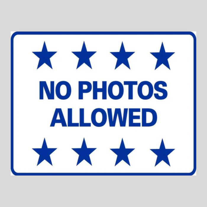 NO PHOTOS ALLOWED Small A-Frame Sign (SG-221D)