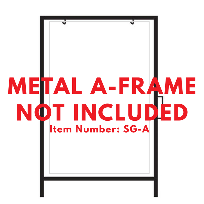 NO WEAPONS IN POLLING PLACE Metal A-Frame Sign (SG-305A)