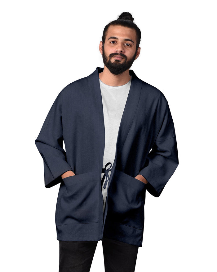 Noragi in Indigo Herringbone
