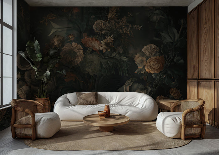 Nostalgic Floral Pattern Wallpaper; Peel-and-Stick, Deluxe Textured Wallpaper