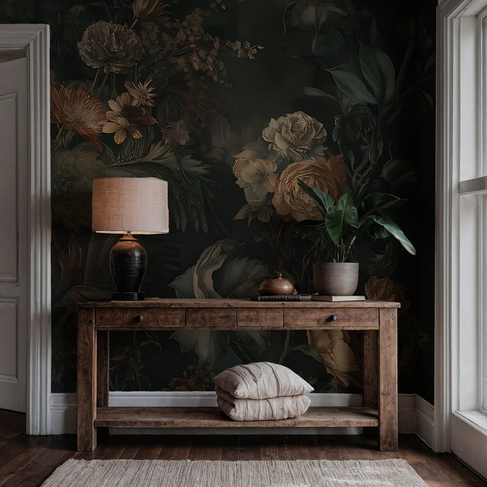 Nostalgic Floral Pattern Wallpaper; Peel-and-Stick, Deluxe Textured Wallpaper