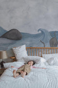Ocean Life Wallpaper Mural: Whales & Waves, Nautical Kids Room