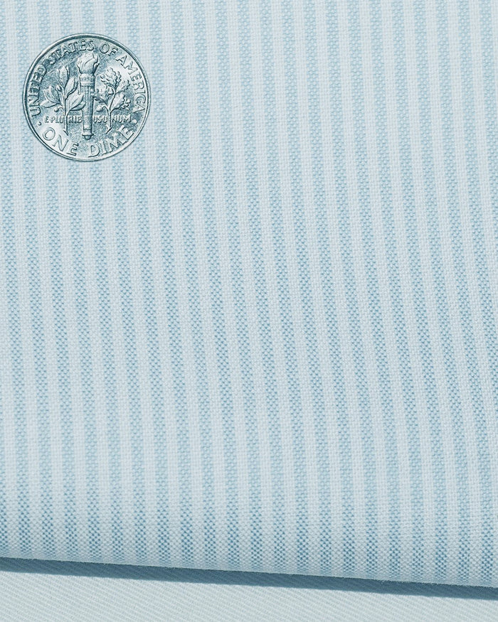 Pale Blue Dress Stripes Oxford