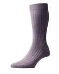 Pantherella Danvers Cotton Rib - Mid Grey
