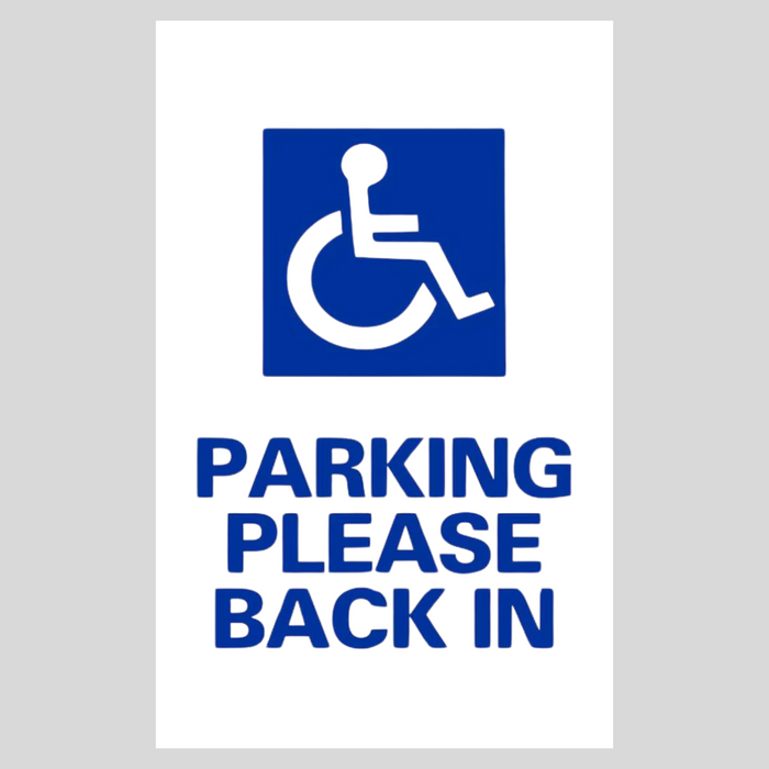 PARKING PLEASE BACK IN Corrugated A-Frame (SG-107F)