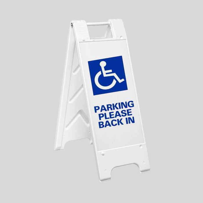 PARKING PLEASE BACK IN Slim Sign (SG-107E)