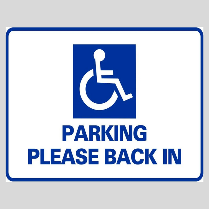 PARKING PLEASE BACK IN Small A-Frame Sign (SG-107D)