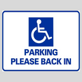 PARKING PLEASE BACK IN Small A-Frame Sign (SG-107D)