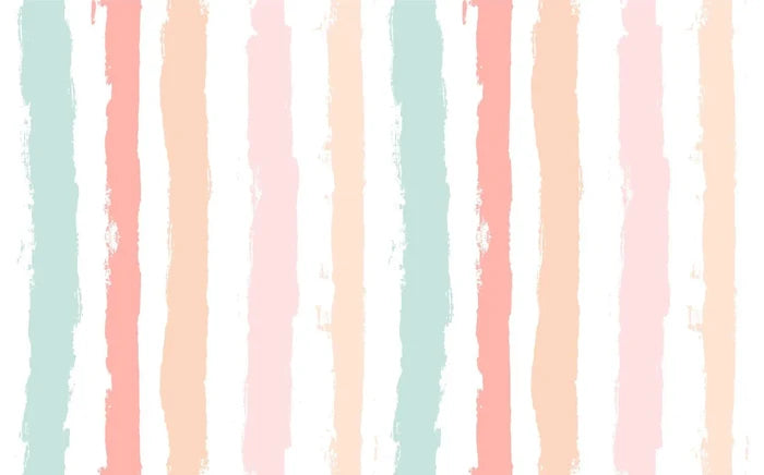 Pastel Rainbow Striped Wallpaper: Children's Room Decor, Peel and Stick