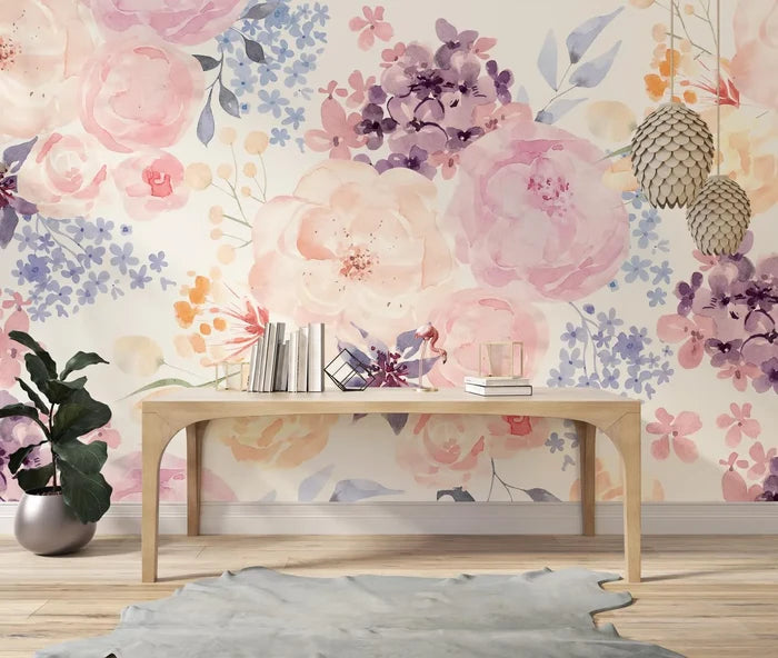 Pastel Rose Wallpaper: Classic Floral Wall Decor