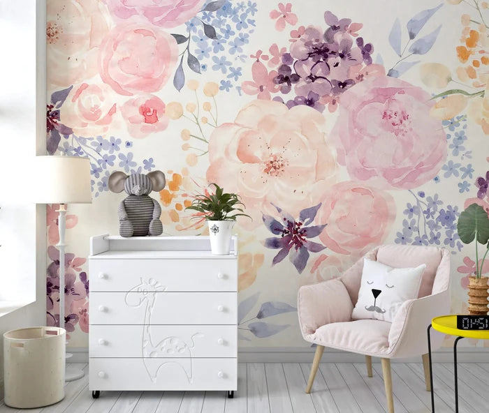 Pastel Rose Wallpaper: Classic Floral Wall Decor