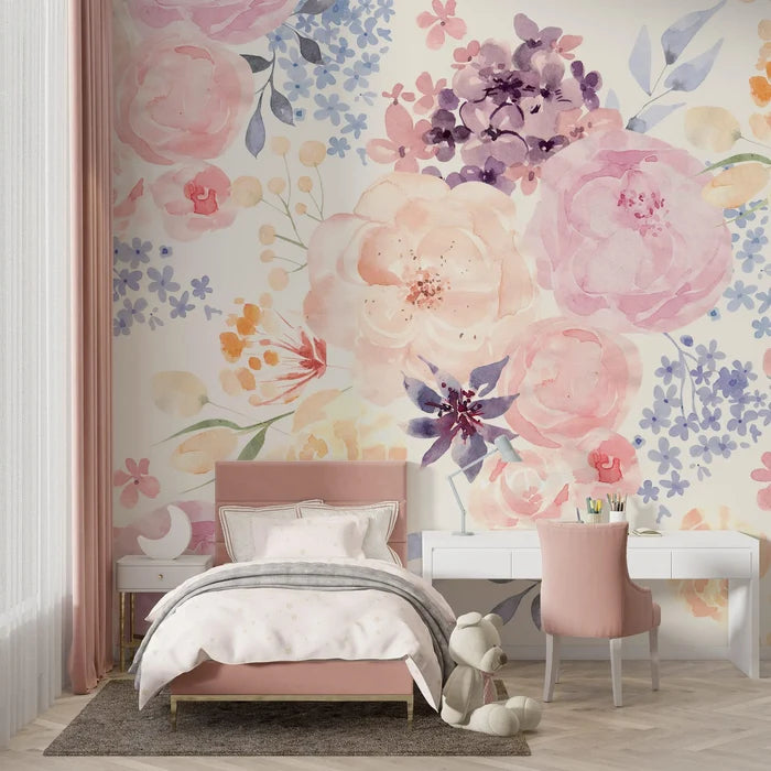 Pastel Rose Wallpaper: Classic Floral Wall Decor
