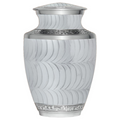 Pearl White Designer Urn — ISU-RJ-0127