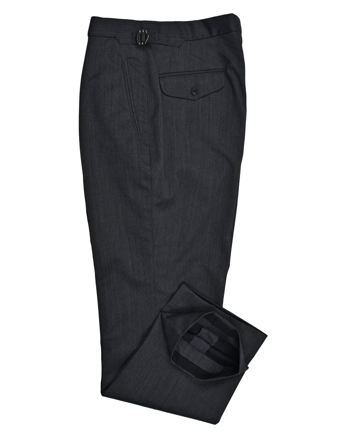 Performance Chino: Grey Herringbone