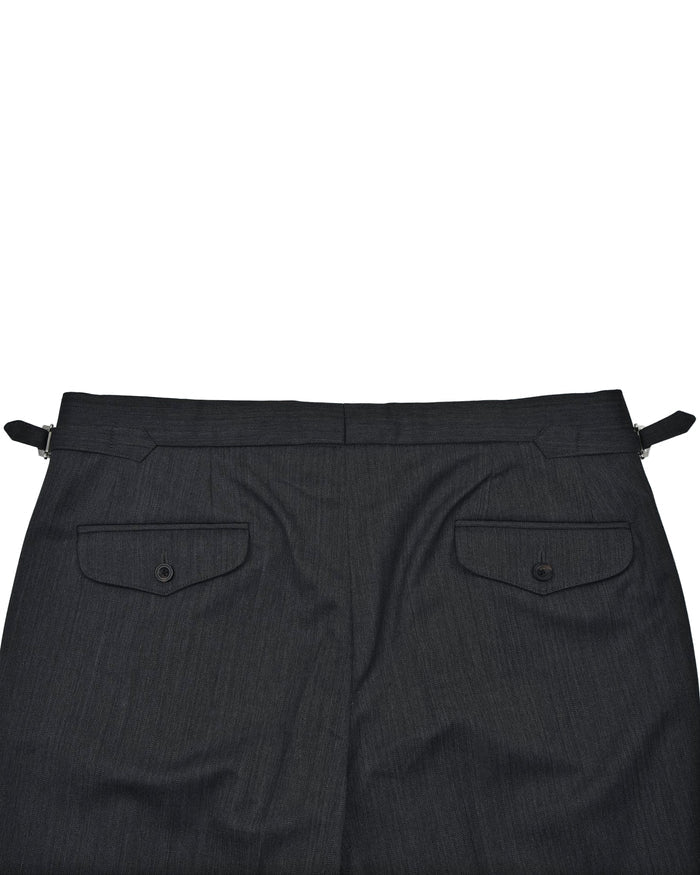 Performance Chino: Grey Herringbone