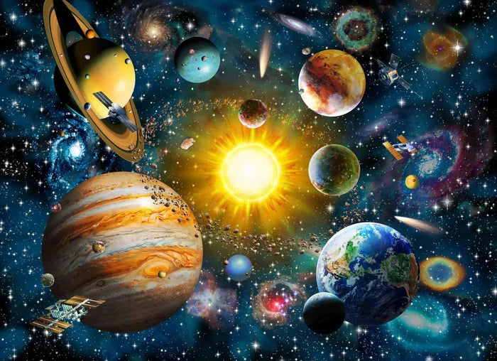 Planets in Outer Space Wallpaper: Solar System Wall Decor