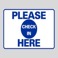 PLEASE CHECK IN HERE DOUBLE-SIDED H-Stake Sign (SG-308D2)
