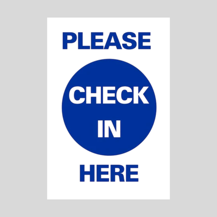PLEASE CHECK IN HERE DOUBLE-SIDED Metal A-Frame Sign (SG-308A2)
