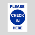 PLEASE CHECK IN HERE DOUBLE-SIDED Metal A-Frame Sign (SG-308A2)