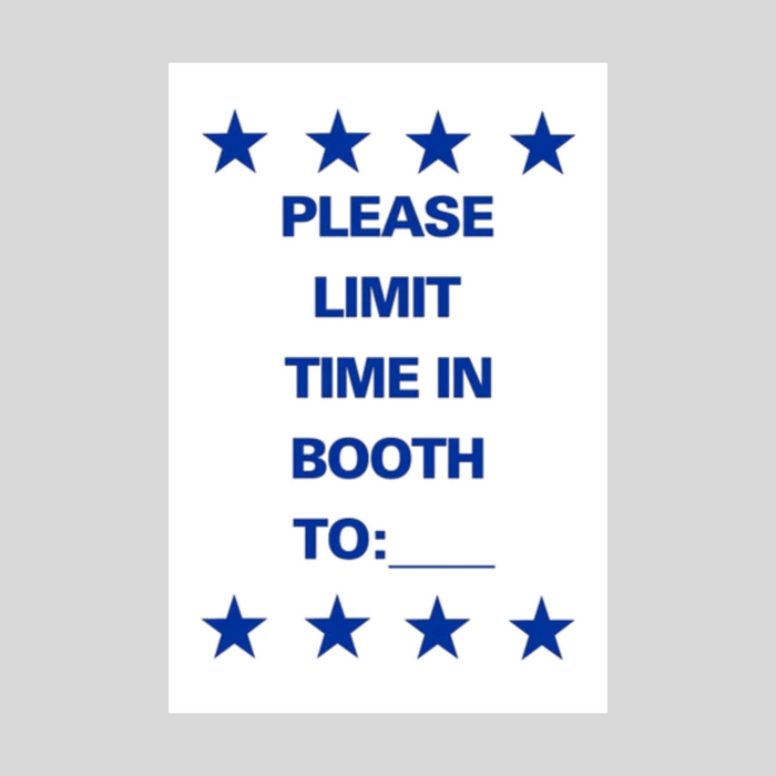 PLEASE LIMIT TIME IN BOOTH TO:___ Metal A-Frame Sign (SG-306A)