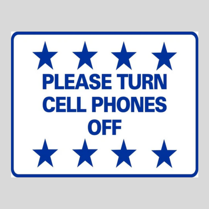 PLEASE TURN CELL PHONES OFF DOUBLE-SIDED H-Stake Sign (SG-219D2)