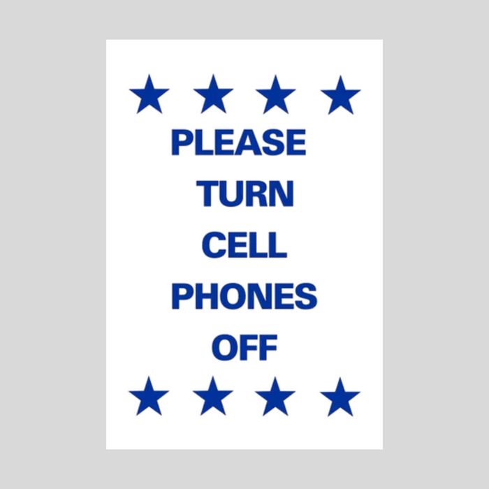 PLEASE TURN CELL PHONES OFF DOUBLE-SIDED Metal A-Frame Sign (SG-219A2)