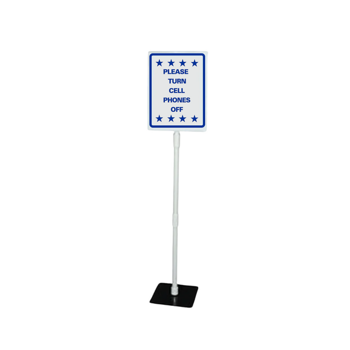 PLEASE TURN CELL PHONES OFF Tabletop Sign (SG-219J)