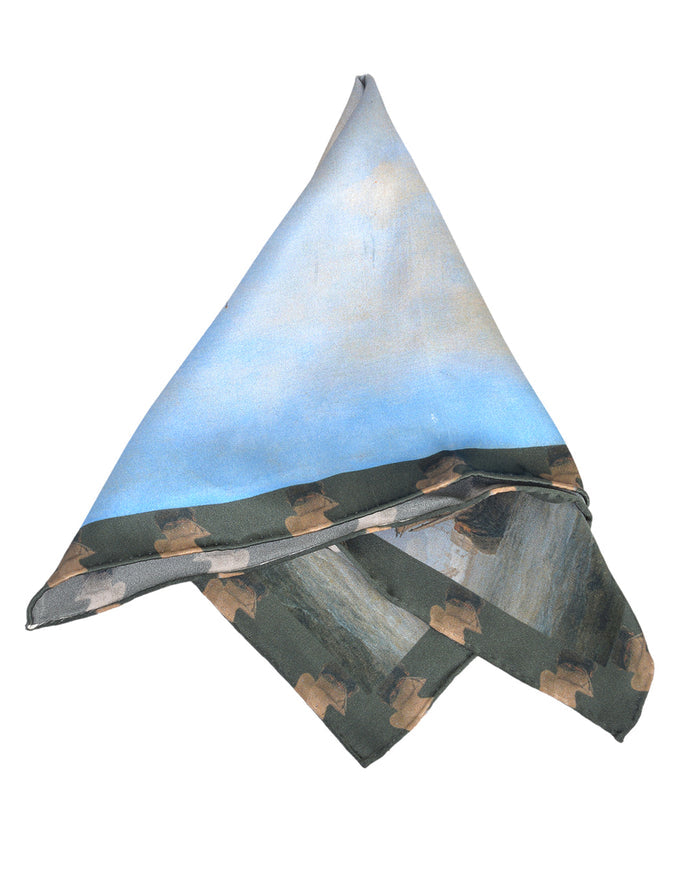 Pocket Square- Grey Sailor Boats