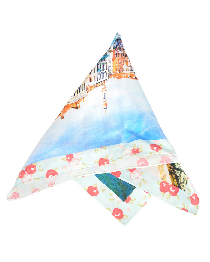 Pocket Square- Venice Blue Water