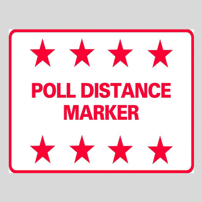 POLL DISTANCE MARKER Corrugated A-Frame Sign - Multi (SG-212G)